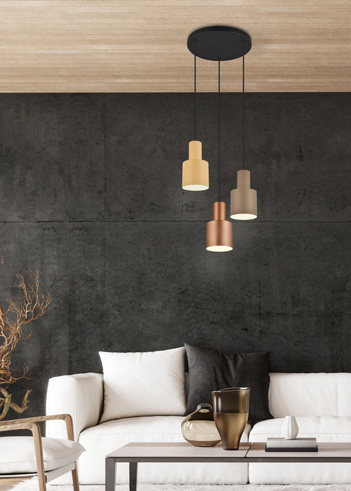 Trio Leuchten hanglamp Agudo - 3 lichts - 30  x 150   cm - zwart