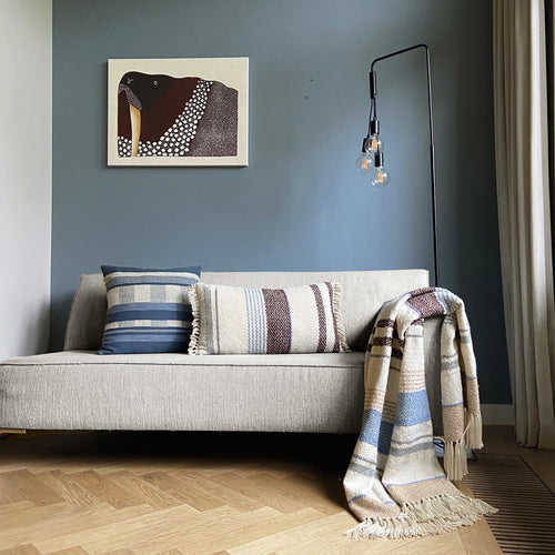 Malagoon plaid Zeezicht - Multicolor bouclé - 125x150cm