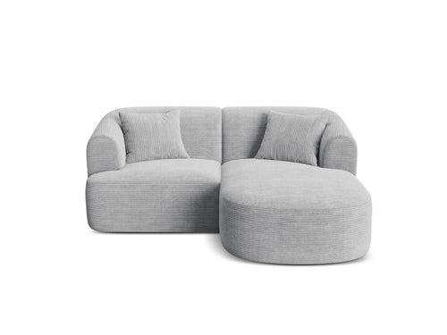 Cosmopolitan Design Modulaire hoekbank rechts Campi 3-zits, ribfluwelen geld - 156x180x70cm