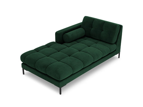 Cosmopolitan Design linker meridiaan Bali flueel, flessengroen - 185x102x75cm