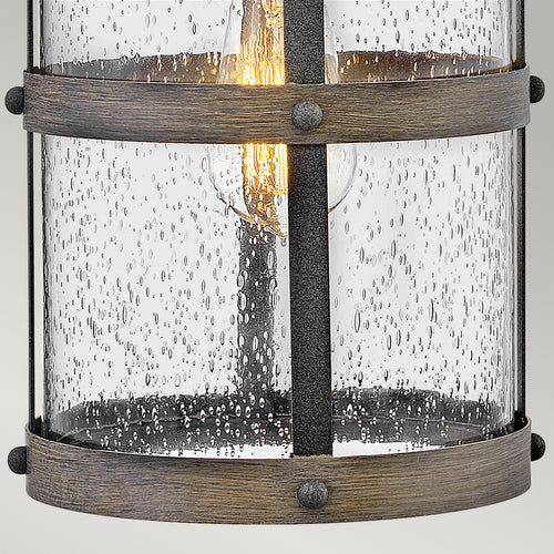 Elstead Hinkley Lakehouse Outdoor Wandlantaarn Verouderd Zink met Drijfhout Grijs, IP44