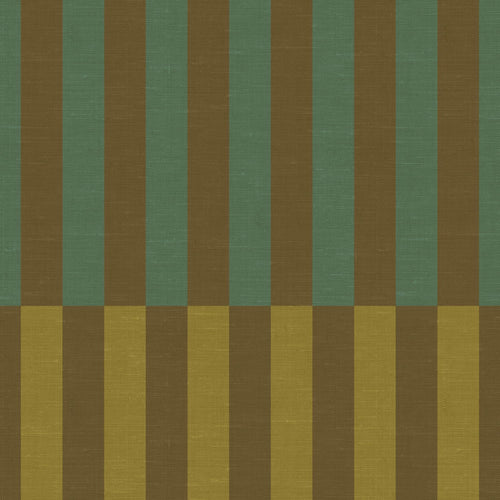 ESTAhome behang linnen-look strepen groen - 50 x 900 cm - 132247