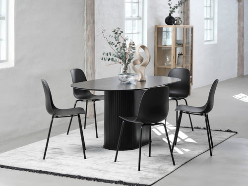 Rebellenclub Eetkamertafel Taree - 180 x 95 cm - Zwart