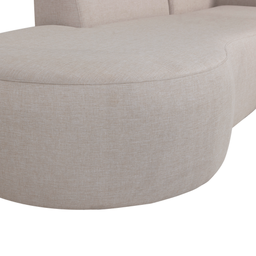 WOOOD loungeset organisch tuin Chios - Aluminium - Naturel - 71x258x168