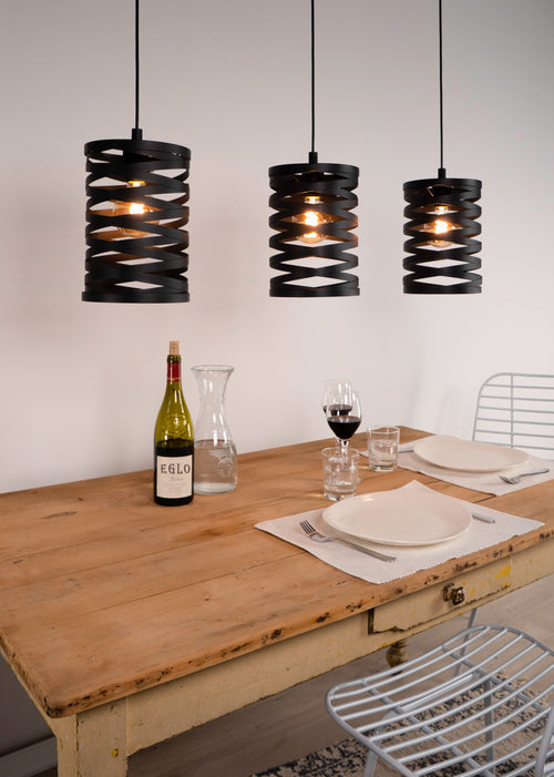 EGLO  hanglamp Cremella - e27 - 94 cm - zwart