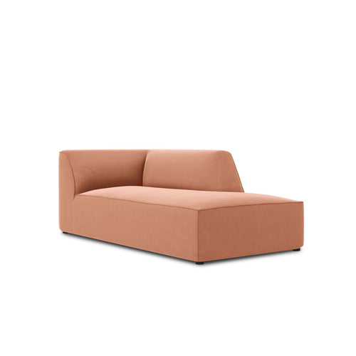 Cosmopolitan Design - Ligstoel rechts Siena flueel roze - 181x93x69cm