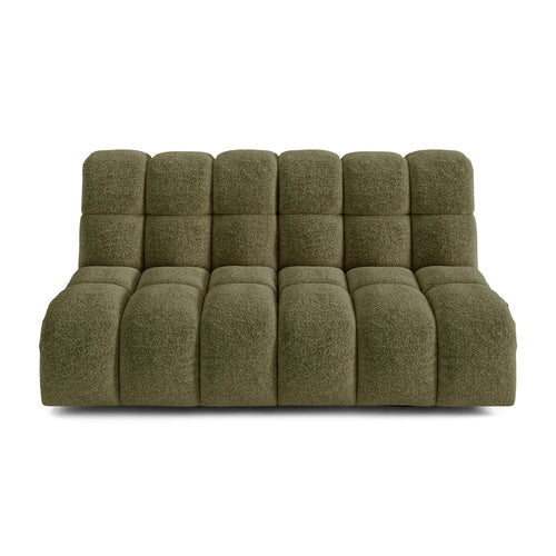 Premium Interiors - Bank SEVEN - bouclé-stof  olijfgroen 162cm