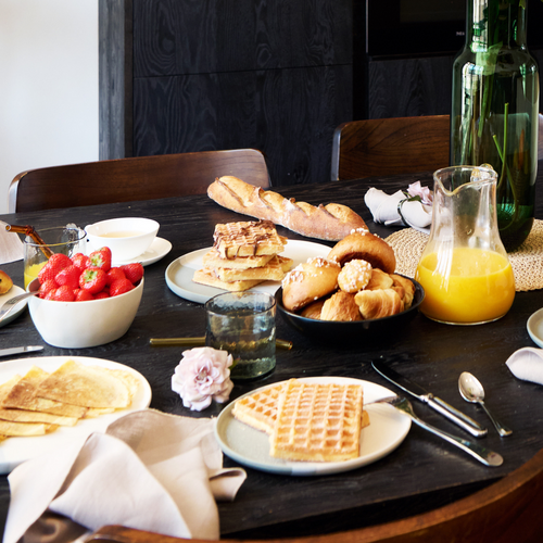 Sia Deco - Set van 4 Matty dinerborden - Groen  - Zandsteen - H1 - vtwonen shop