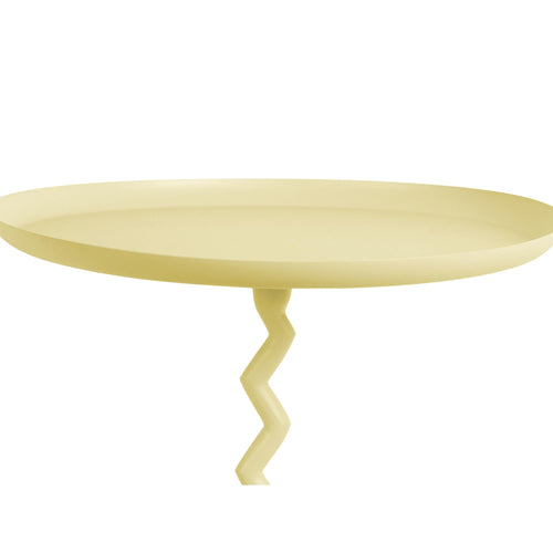 Leitmotiv bijzettafel Zig Zag - geel - Ø40cm - vtwonen shop