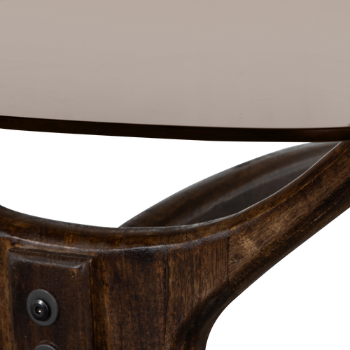 WOOOD salontafel Flash - Glas/Hout - Walnoot - 42x110x60 - vtwonen shop