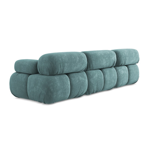 LaMiaSofa 3-zits bank Sanremo - chenille stof - jeans - 285x96x70