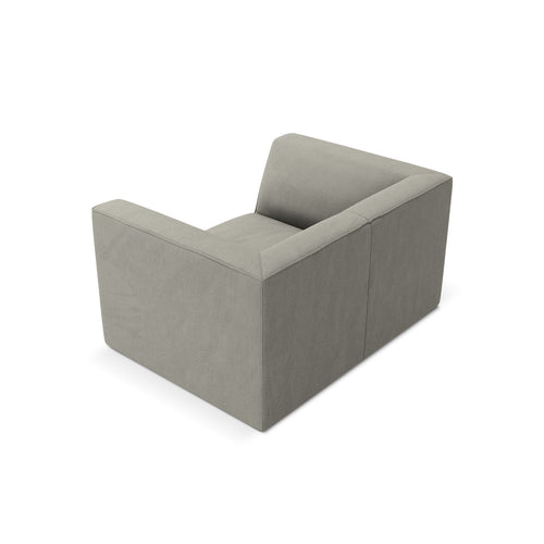 Cosmopolitan Design - Fauteuil Siena ribfluwelen lichtgrijs - 92x120x69cm