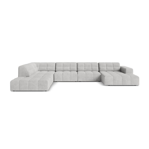 Cosmopolitan Design - Panoramische hoekbank links Chicago 7-zits, chenille geld - 263x375x78cm