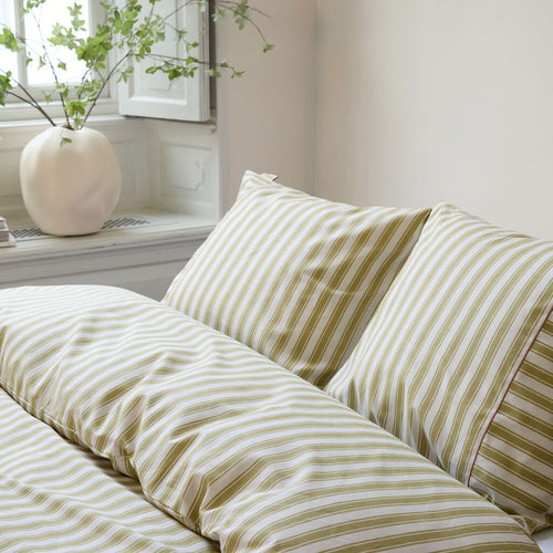 Walra - Dekbedovertrek Refined Lines - 240x220 cm - Groen