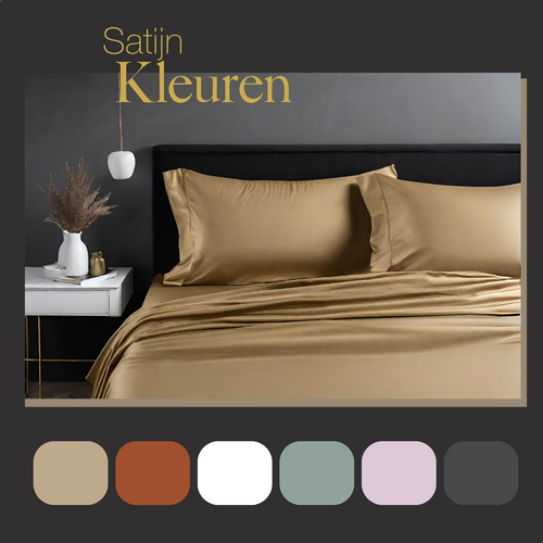 Ten Cate premium - hoeslaken - 140x200 - 100% katoen satijn - goud