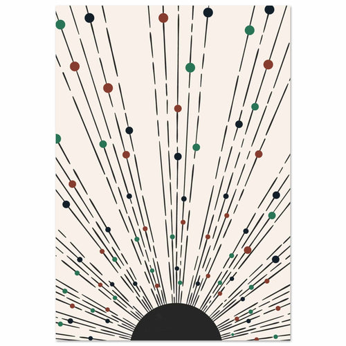 Artfulprints Poster met Lijst Boho wall art - Boho arches II   - 50x70 cm - Meerkleurig