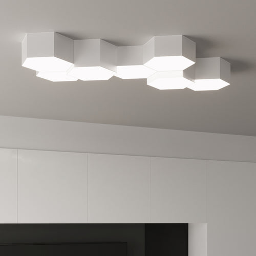 Sollux Lighting Plafondlamp SUNDE 15 wit - 30,5x26,5x15,5cm