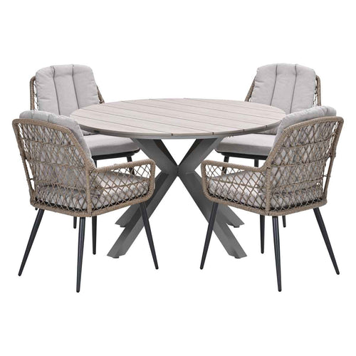 Garden Impressions tuinset Kalibo - Tulli - natural - Ø122x75 cm - 5-delig - vtwonen shop