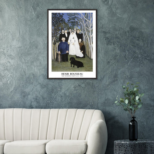 Artfulprints Poster met Lijst Henri Rousseau - The wedding party   - 30x40 cm - Meerkleurig