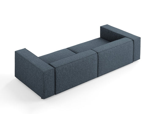 Cosmopolitan Design Bank Arendal 4-zits, chenille, koningsblauw - 102x244x70cm