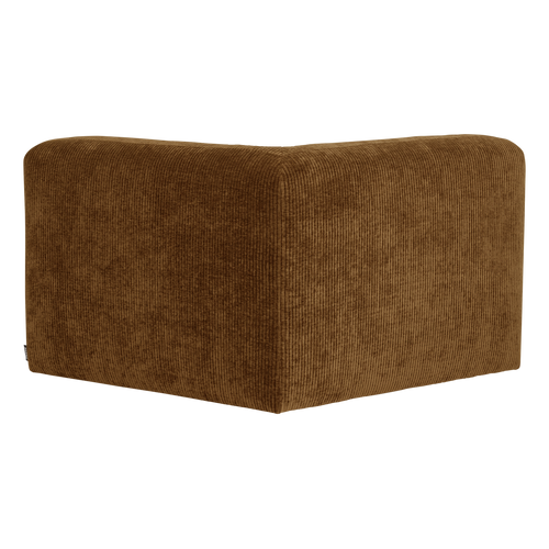 WOOOD hoekelement recht Mojo Base - Ribstof - Honinggeel - 74x105x105
