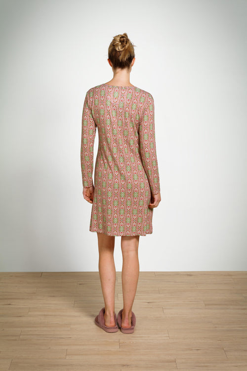 Pip Studio - Desiree Nachthemd Lange Mouw Dames - Jabali - Roze - M - vtwonen shop