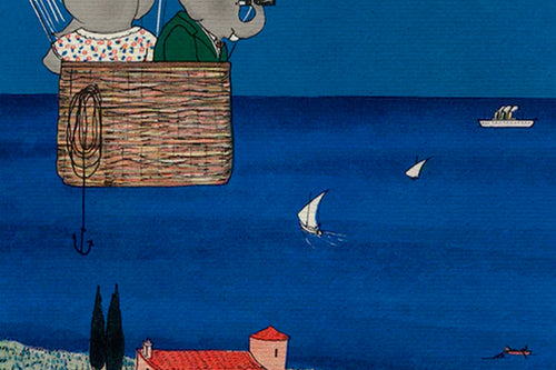 Canvas 60x40 Afdruk Olifantenreis