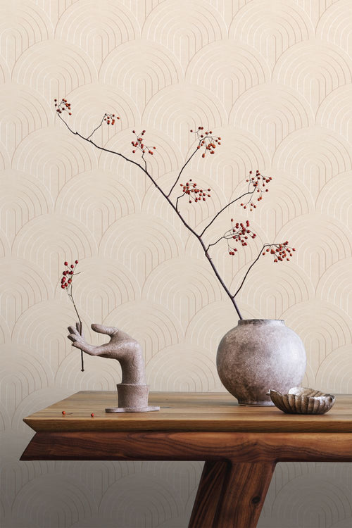 ESTAhome behang 3D-motief lichtbeige - 53 cm x 10.05 m - 131106