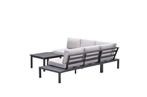 Prinos loungeset - 4-delig - carbon black - valley sand - vtwonen shop