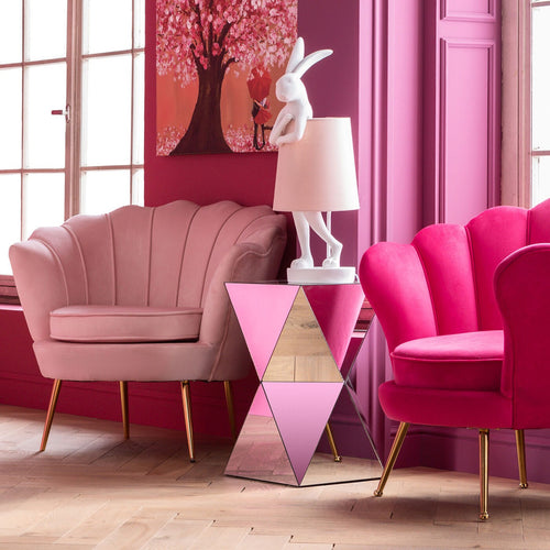 Kare Design tafellamp Animal - konijn - 68cm - wit en roze