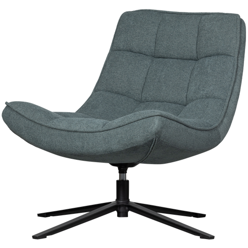 WOOOD draaibare fauteuil Maudi - Polyester - Blue Stone - 84x74x86 - vtwonen shop