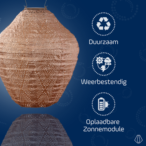 Lumiz solar lampion - roze set - 3 stuks - vtwonen shop