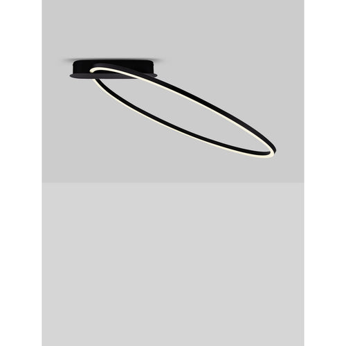 Nova Luce KIKLOS Geïntegreerde LED-plafondlamp, halfverzonken, zandkleurig zwart, Triac dimbaar, 30W, 1250lm, 3000K