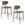 Housecraft Living Noor Barkrukken Rugleuning 66 cm Groen - Set van 2