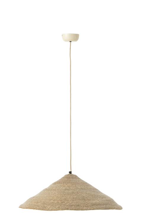 J-Line hanglamp Hoed Moonj - jute - licht naturel - small - vtwonen shop