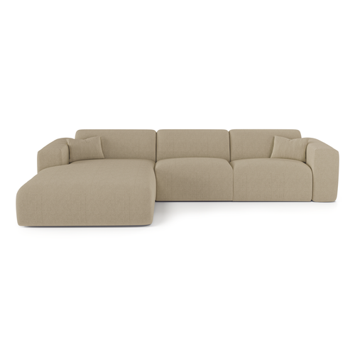 Sia Home - Hoek slaapbanken links MYRA - Corduroy - Beige - 280cm - vtwonen shop