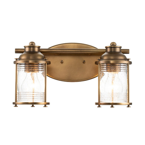 Elstead Kichler Ashland Wandlamp Natuurlijk Messing, IP44