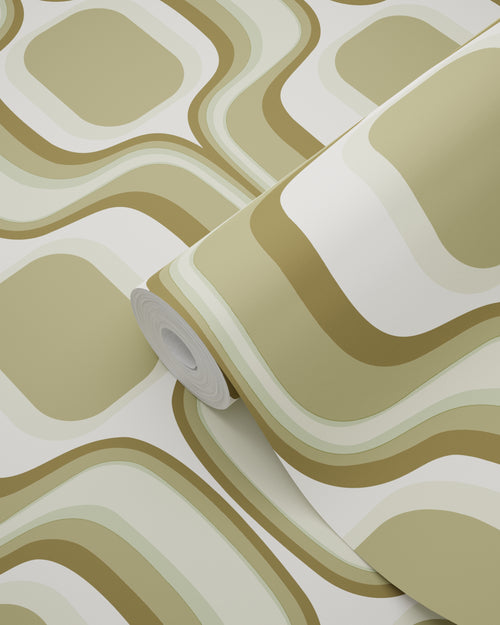 ESTAhome behang retro ornamenten groen - 50 x 900 cm - 131586 - vtwonen shop