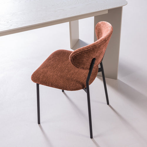 WOOOD eetkamerstoelen Kjeld - Chenille - Groen - Set van 2