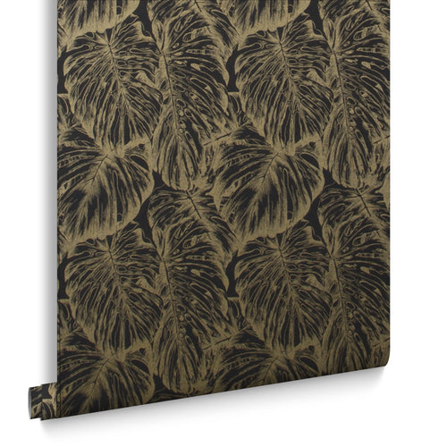 Graham & Brown vliesbehang Tropical Charcoal - zwart - vtwonen shop