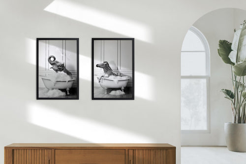 Zwarte lijst met kader 40x30 olifantenbad - vtwonen shop