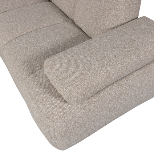 WOOOD hoekbank rechts Mojo - Bouclé - Beige Melange - 74x310x230