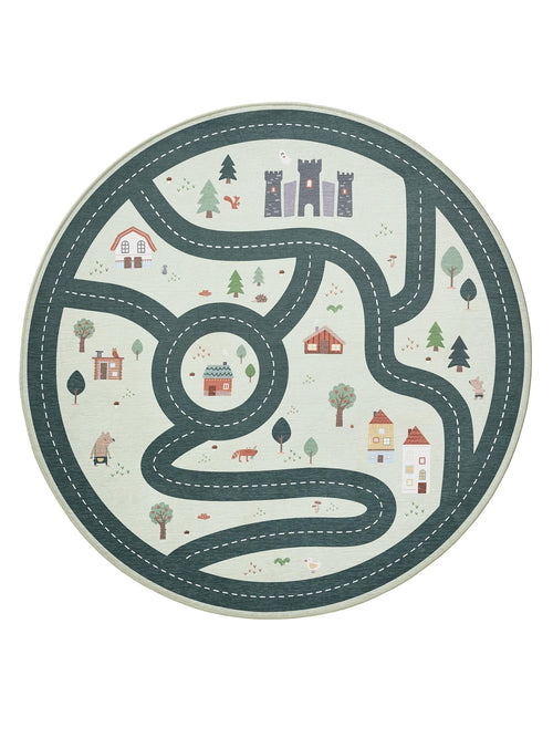 benuta kindervloerkleed Linus - groen - ø 120 cm