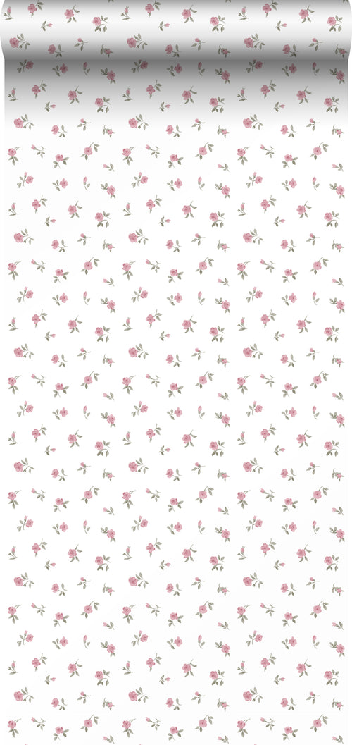 Sanders & Sanders behang bloemetjes roze - 50 x 900 cm - 935396