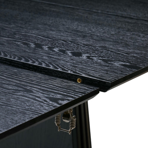 Furnhouse uitschuifbare eettafel Svendborg - Zwart - Ø 120/220x120 cm