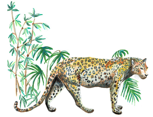 Catchii poster Jungle Panter - meerkleurig - 297x210 cm