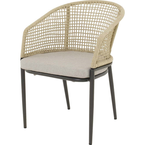 Lesli Living bistrostoel Kioto - beige - 56x62x77cm - set van 2
