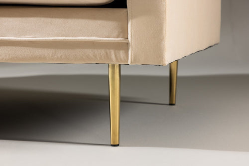 BRAM Bank Renzo - Zits Bank - Beige Velours