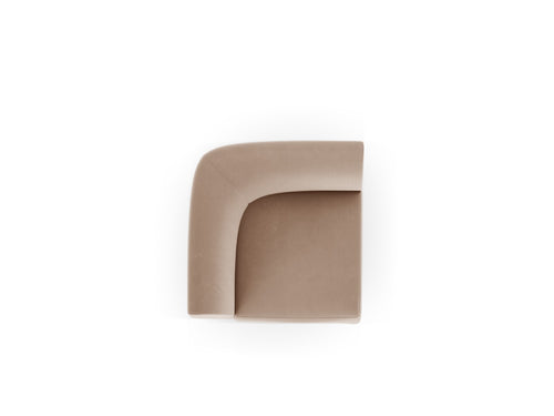 Micadoni Hoekmodule Miley flueel cappuccino - 90x90x70cm