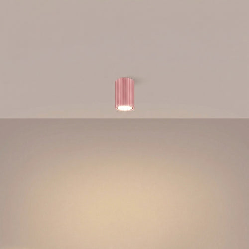 Sollux Lighting Plafondlamp KARBON 10 roze - 6,5x6,5x10cm